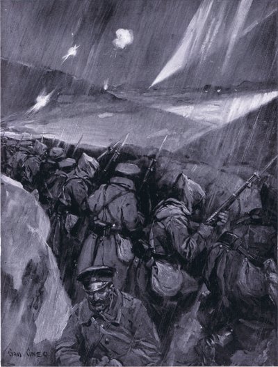 Bulgarere, der belejrer Adrianopel 1912-1913, illustration fra Hutchinsons History of the Nations VOL 4 c.1920
