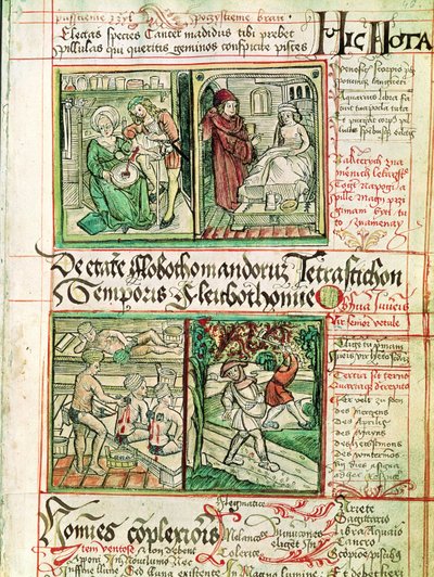Hvordan man helbreder sygdomme, fra Tractatus de Pestilencia af Czech School
