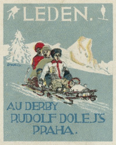 Januar. Au Derby Rudolf Dole mode, Prag af Czech School