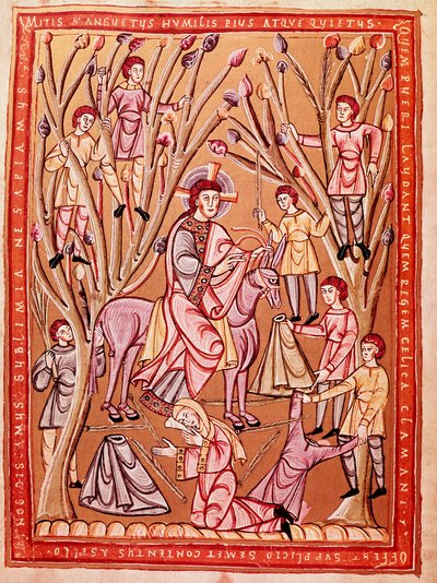 Jesu triumftog ind i Jerusalem (miniature, ca. 1085) af Czech School