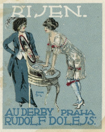 Oktober. Au Derby Rudolf Dole mode, Prag af Czech School