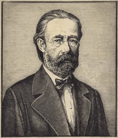 Portræt af Bedrich Smetana af Czech School