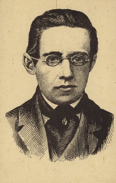 Portræt af Bedrich Smetana af Czech School