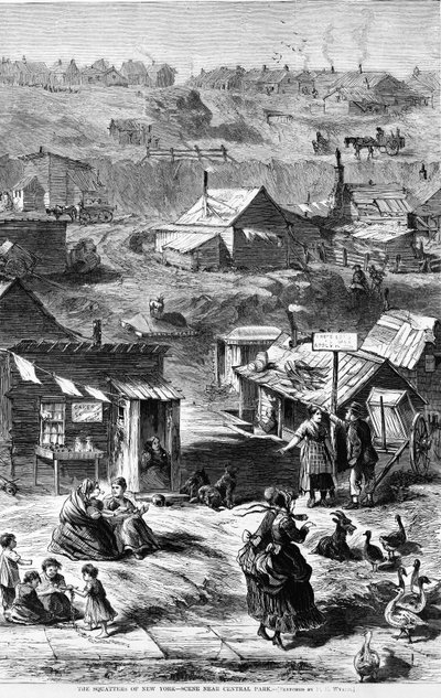 The Squatters of New York - Scene nær Central Park, fra Harper