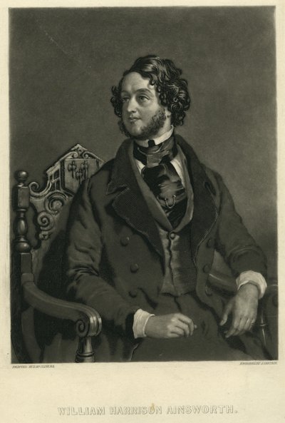 William Harrison Ainsworth, ca. 1841 (mezzotint) af D McClise
