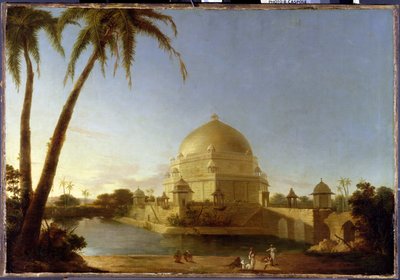Sher Shahs grav, Sasaram, Bihar, ca. 1790 (olie på lærred) af D. Robert
