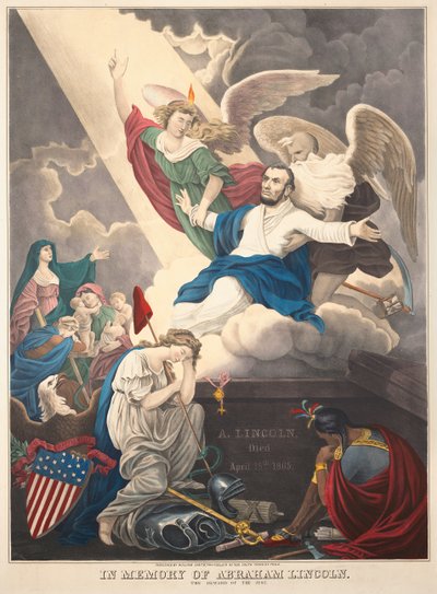 Til minde om Abraham Lincoln: The Reward of the Just, 1865 af D. T. Wiest