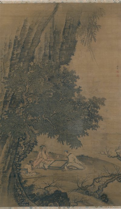 Landskab med daoistiske udødelige, der spiller Weiqi af Dai Jin