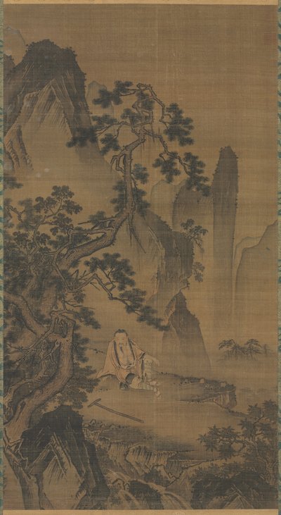 Eremitten Xu Du hviler ved en strøm, 1400-tallet. af Dai Jin