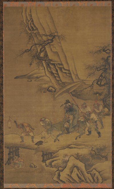 Zhong Kui og dæmoner krydser en bro, 1400-tallet. af Dai Jin
