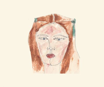 Pige (akvarel) af Daisy de Villeneuve