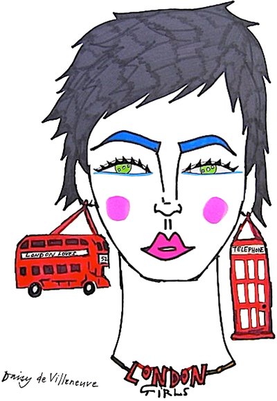 London Girls (tegning) af Daisy de Villeneuve