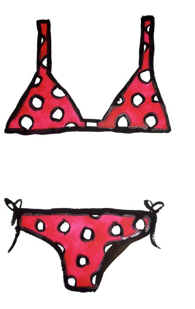 Polkaprikket bikini af Daisy de Villeneuve