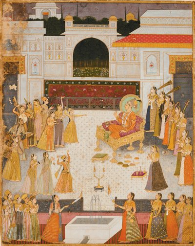 En aftenforestilling for Maharaja Abhai Singh af Dalchand