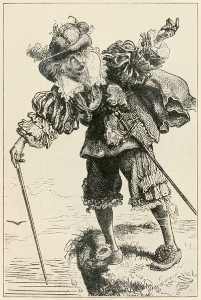 Ateist griner af kristen og håbefuld fra The Pilgrims Progress From This World, To That What Is To Come af John Bunyan (1628-1688) illustration af Thomas Dalziel (1823-1906) af Dalziel Brothers