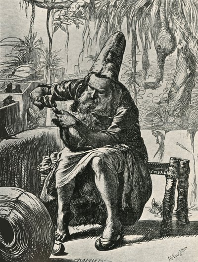 Dervise plukker hårene fra kattens hale, 1906. af Dalziel Brothers