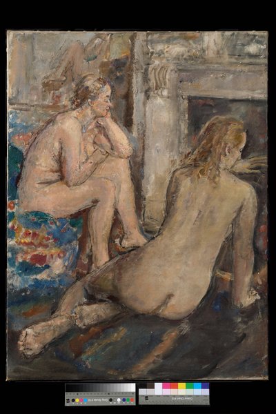 Two Models Resting, exh. 1939 (olie på lærred) af Dame Ethel Walker