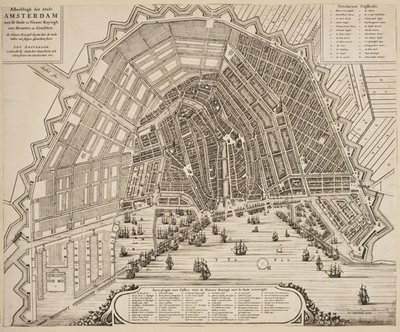 Grundplan af Amsterdam af Dancker Danckerts