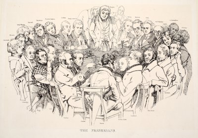 The Fraserians, pub. 1835 (gravering) af Daniel Maclise