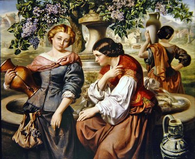 Landsbyens sladdere af Daniel Maclise