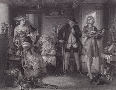 En scene fra "Midas" (gravering) af Daniel (after) Maclise