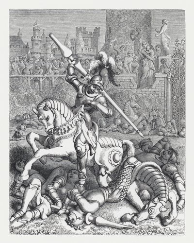 Illustration til Tennysons digt, The Princess (gravering) af Daniel (after) Maclise