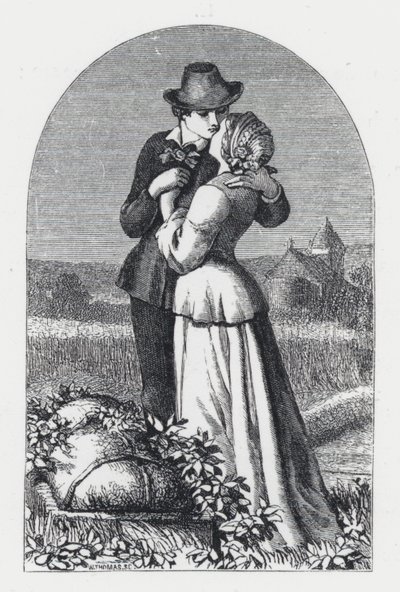 Illustration til Tennysons digt, The Princess (gravering) af Daniel (after) Maclise