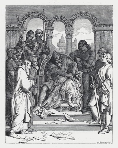 Illustration til Tennysons digt, The Princess (gravering) af Daniel (after) Maclise