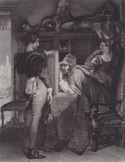 Salvator Rosa (gravering) af Daniel (after) Maclise