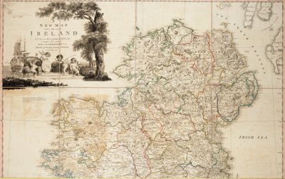 Et nyt kort over det civile og kirkelige Irland af Daniel Augustus Beaufort