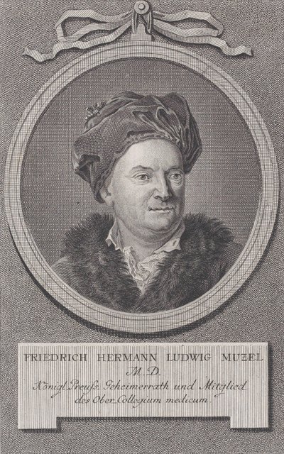 Portræt af Friedrich Ludwig Hermann Muzel, ca. 1778. af Daniel Berger