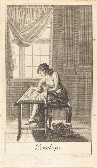 Penelope af Daniel Berger after Daniel Nikolaus Chodowiecki