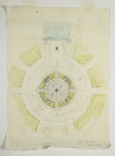 Potomac Round Point, Washington D.C., Circular Pool Plan Skitse, 1909. af Daniel Burnham