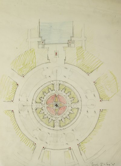 Potomac Round Point, Washington D.C., Planskitse, 1909. af Daniel Burnham