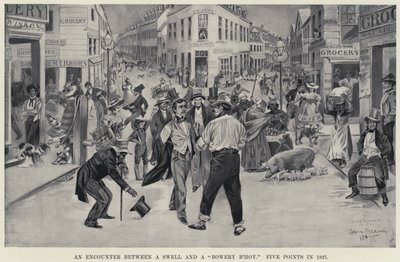 Et møde mellem en Swell og en "Bowery B