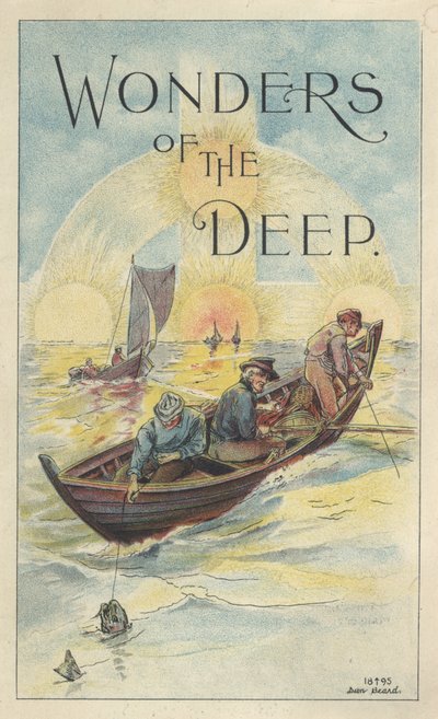 "Wonders of the Deep", reklame for Scotts emulsion af torskeleverolie med hypofosfit, 1895 af Daniel Carter Beard