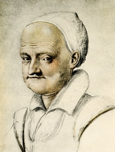 Portræt af en gammel kvinde af Daniel Dumonstier or Dumoustier