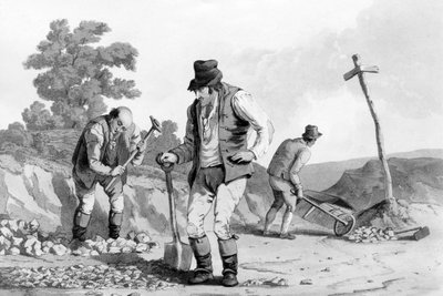 Road Menders, 1812 af Daniel Havell