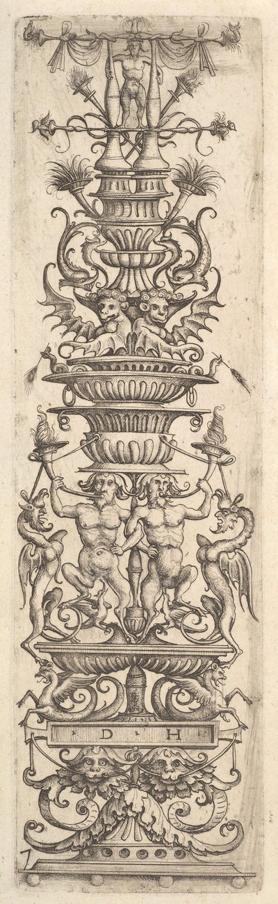 Candelabre grotesk, ca. 1485-1536. af Daniel Hopfer