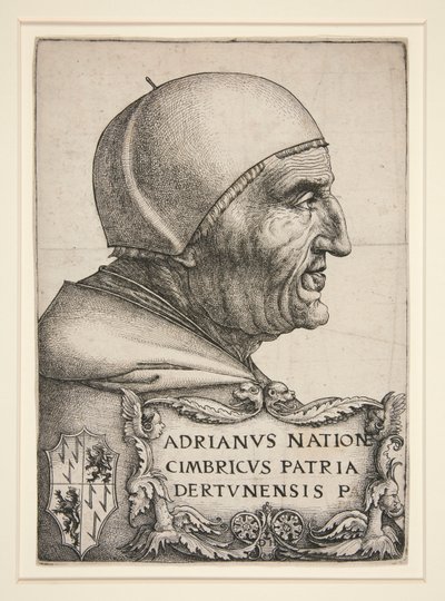 Portræt af Adrien VI (Hadrian VI, pave 1522-1523) af Daniel Hopfer