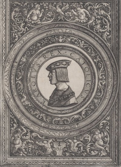 Portræt af kejser Karl V, ca. 1519. af Daniel Hopfer
