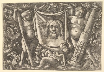 Sudarium holdt af to engle, ca. 1515. af Daniel Hopfer