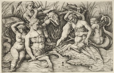 To Tritons kæmper - Battle of the Sea Gods højre del. af Daniel Hopfer