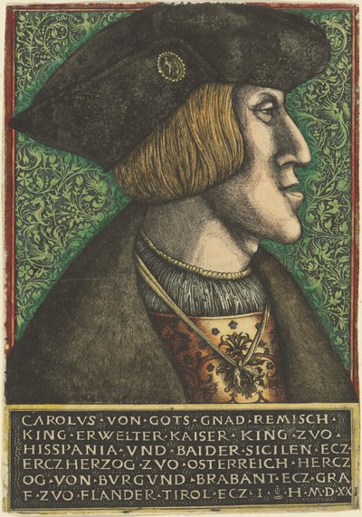 Kejser Karl V af Daniel Hopfer and Hieronymus Hopfer