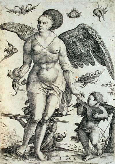 Voluptas, tidligt 1500-tal. af Daniel Hopfer the Younger
