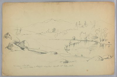 Ammonoosuc River og White Mountains, N.H. af Daniel Huntington