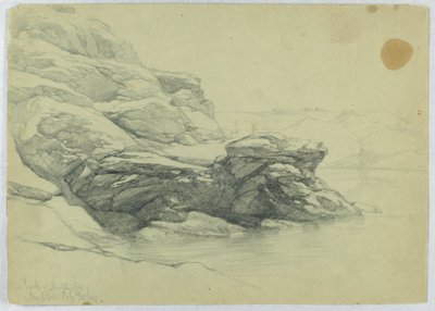 Cove Back of Dumpling Fort, Newport af Daniel Huntington