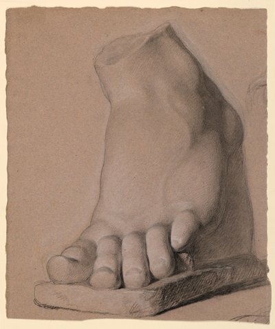 Tegning, venstre fod fra en gips, 1840 af Daniel Huntington