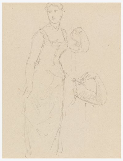 Tegning, Skitse til et portræt af Bella Worsham, 1878 af Daniel Huntington