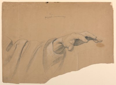 Tegning, studie til "Communion of t", 1844 af Daniel Huntington